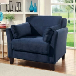 Promo π€© Furniture Of America Sier Contemporary Flannelette Padded Armchair Navy π