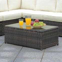 Outlet π Furniture Of America Fene Contemporary Brown 35-inch Outdoor Coffee Table π