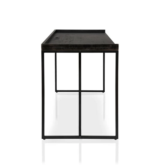 Discount 🌟 Furniture Of America Magnus Industrial 59-inch Computer Desk With USBs Black 🎉 - Image 7