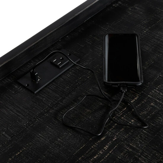 Discount 🌟 Furniture Of America Magnus Industrial 59-inch Computer Desk With USBs Black 🎉 - Image 8