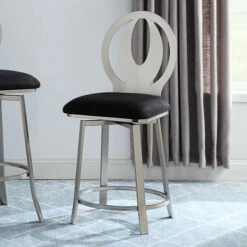 Outlet 👍 Furniture Of America Thibbs Contemporary Barstools (Set Of 2) Navy 🛒