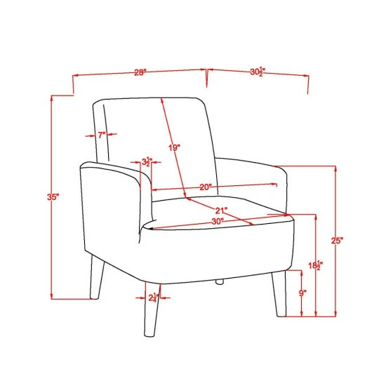 Promo π Furniture Of America Cala Contemporary Fabric Upholstered Accent Chair Yellow π - Image 3