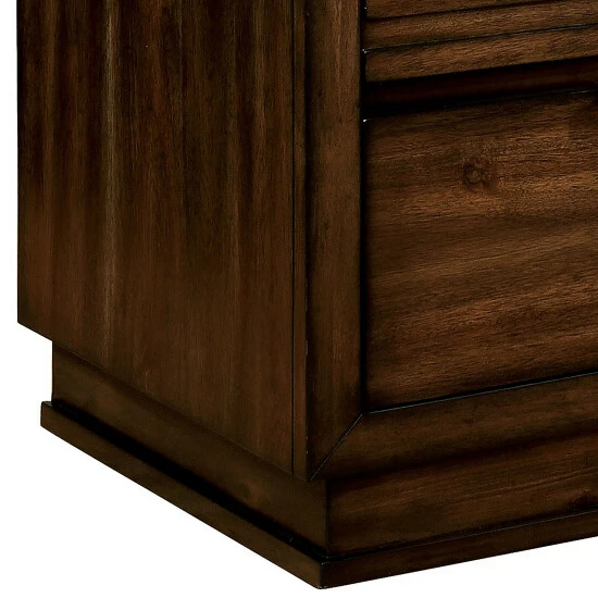 Hot Sale โ Treg Rustic Walnut Nightstand With USB By Furniture Of America โ๏ธ - Image 3