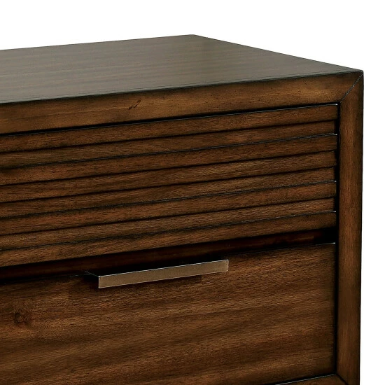 Hot Sale โ Treg Rustic Walnut Nightstand With USB By Furniture Of America โ๏ธ - Image 4
