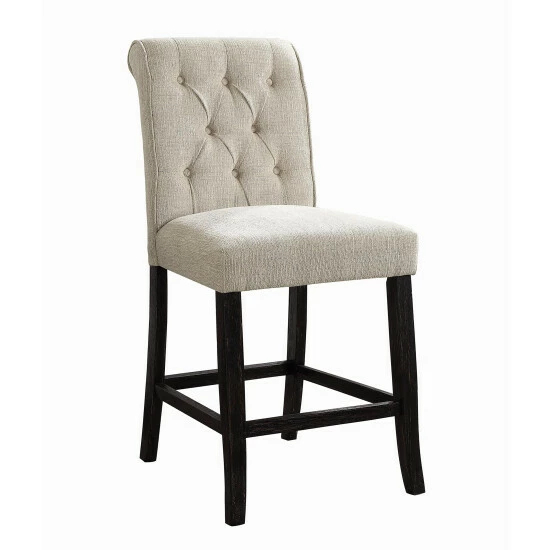 Best reviews of π― Furniture Of America Sheila Chenille Counter Height Chair (Set Of 2) Beige/rustic Oak π - Image 4