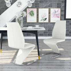 Best deal 👍 Furniture Of America Borm Contemporary White Dining Chairs (Set Of 2) 👍