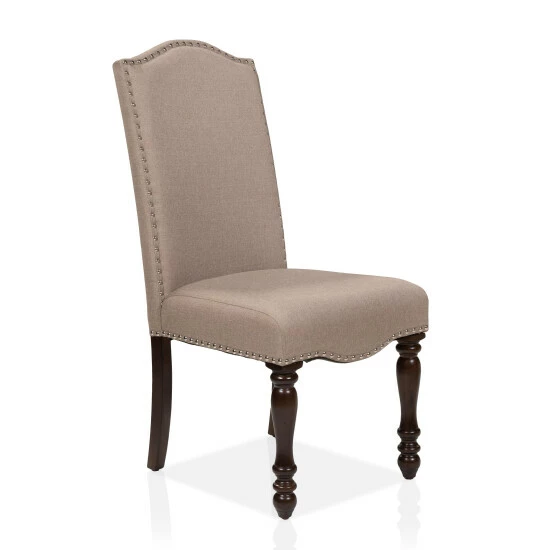 Deals π₯ Furniture Of America Ketz Traditional Taupe Dining Chairs (Set Of 2) β - Image 3