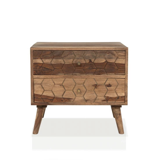 Discount ⌛ Furniture Of America Oli Mid-Century Modern Solid Wood Nightstand 😀 - Image 4