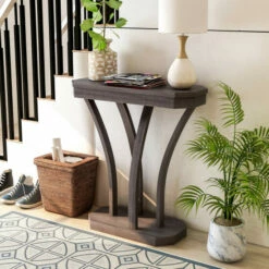 New π Furniture Of America Ovis Contemporary 32-inch 1-shelf Console Table Walnut Oak π