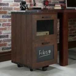 Best deal 🔥 Furniture Of America Rustic Walnut Window 2-drawer File Cabinet ✨