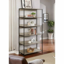 Outlet β Furniture Of America Gramada Open Back Bookshelf With 6-layer Grey π