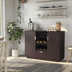 Wholesale 🥰 Furniture Of America Vika Contemporary Espresso Dining Buffet 😉