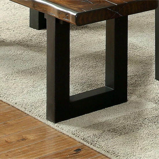 Hot Sale β Furniture Of America Divo Rustic Oak Solid Wood U-shaped Dining Bench π - Image 4