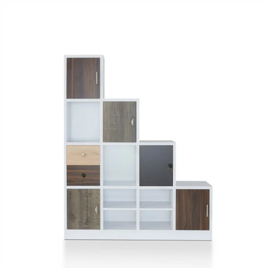 Deals π Furniture Of America Arla Modern White 6-shelf Staircase Bookcase π - Image 5