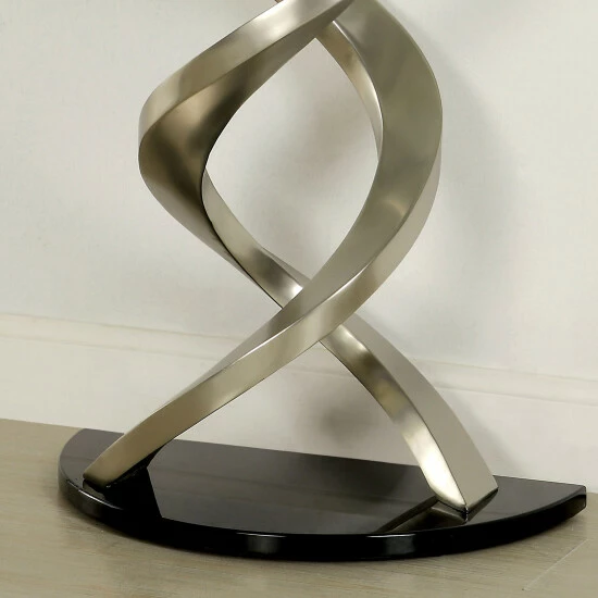 Budget 😉 Furniture Of America Sele Modern Silver 45-inch Metal Pedestal Sofa Table 👏 - Image 4