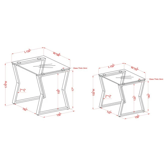 Cheap 🎉 Furniture Of America Morfell Contemporary 20-inch Nesting Tables Gold 🤩 - Image 5