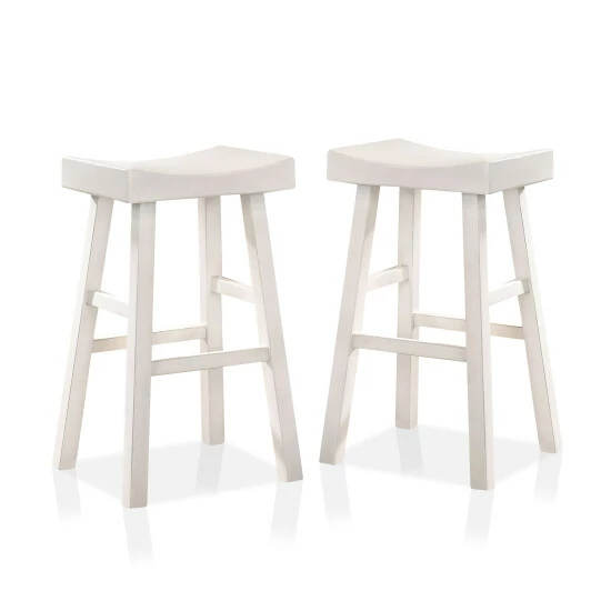 Cheap 👍 Furniture Of America Howler Farmhouse 29" Saddle Stool (Set Of 2) Antique White ❤️ - Image 7