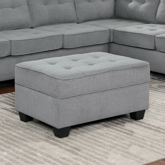 Flash Sale ๐ฅ Furniture Of America Lorestina Grey Upholstered Storage Ottoman ๐