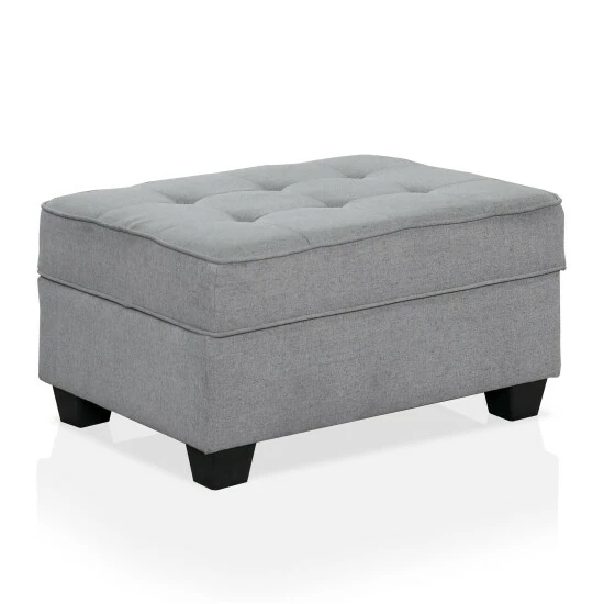 Flash Sale ๐ฅ Furniture Of America Lorestina Grey Upholstered Storage Ottoman ๐ - Image 2
