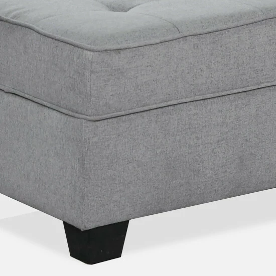 Flash Sale ๐ฅ Furniture Of America Lorestina Grey Upholstered Storage Ottoman ๐ - Image 4