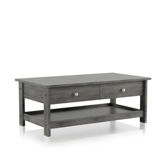 New 🛒 Furniture Of America Aranda Rustic Grey 43-inch 1-shelf Coffee Table ✔️ - Image 3
