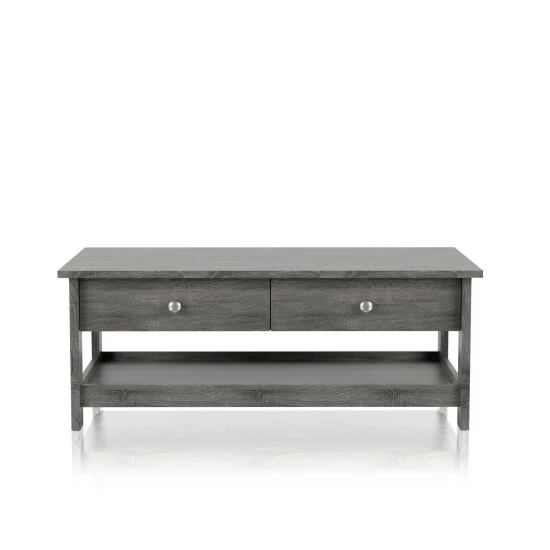 New 🛒 Furniture Of America Aranda Rustic Grey 43-inch 1-shelf Coffee Table ✔️ - Image 4