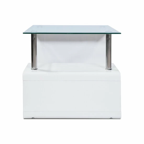 Promo 🎉 Furniture Of America Rost Contemporary White 24-inch 2-shelf Side Table 💯 - Image 3