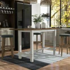 Best deal 🎁 Tarala Oak 71" Counter Ht Table With Drop Leaf By Furniture Of America 🎁