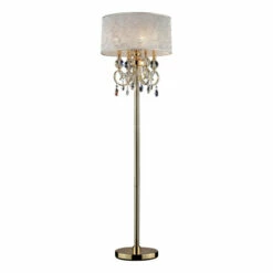 Top 10 😉 Furniture Of America Kilt Glam Gold Metal Crystal Floor Lamp ⭐