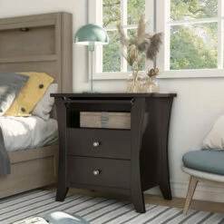 Best deal 👏 Furniture Of America Mendolla Espresso 2-drawer Nightstand With Shelf ❤️