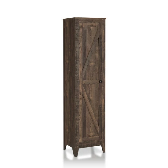 Buy 🧨 Furniture Of America Bres Rustic Oak 4-shelf Bookcase Cabinet ⌛ - Image 5