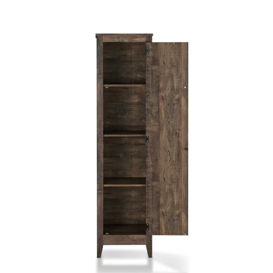 Buy 🧨 Furniture Of America Bres Rustic Oak 4-shelf Bookcase Cabinet ⌛ - Image 8