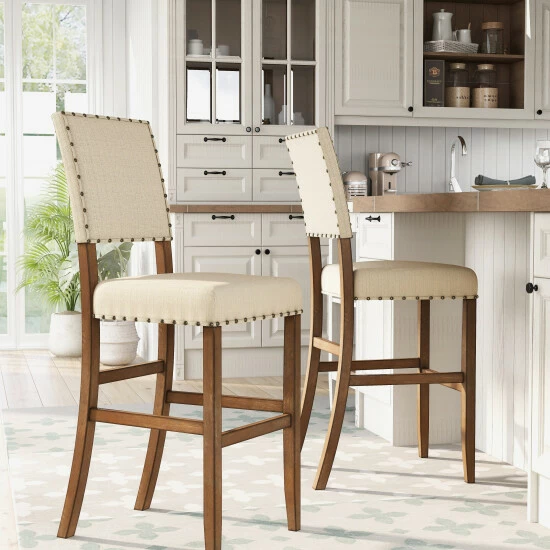 Flash Sale π― Furniture Of America Tays Contemporary Brown Fabric Bar Chairs (Set Of 2) π§¨
