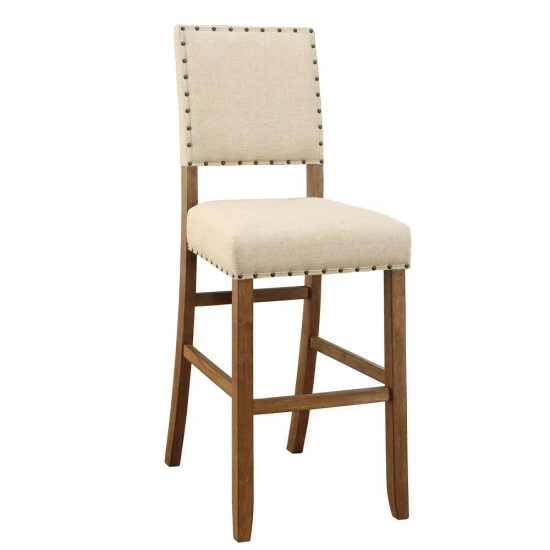 Flash Sale π― Furniture Of America Tays Contemporary Brown Fabric Bar Chairs (Set Of 2) 𧨠- Image 4