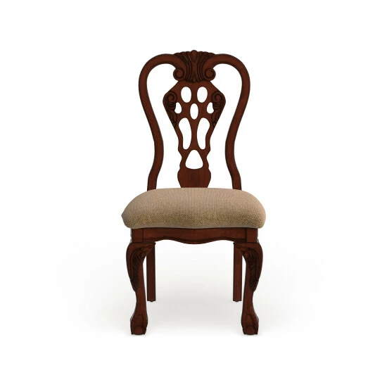 Budget π Furniture Of America Cherry Solid Wood Padded Dining Chairs (Set Of 2) π - Image 4