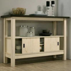 Best Sale 🎁 Furniture Of America Caduceus Farmhouse Ivory And Dark Grey Server 😍