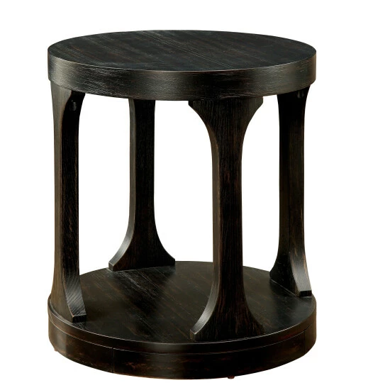 Outlet ๐ Furniture Of America Nela Black 22-inch Solid Wood 1-shelf Side Table ๐ฅ - Image 3