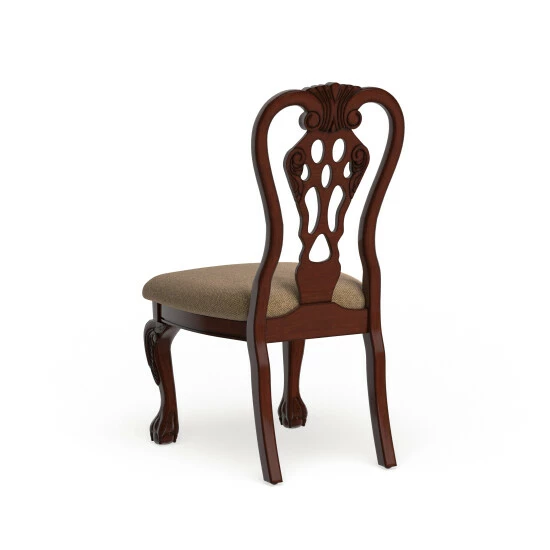 Budget π Furniture Of America Cherry Solid Wood Padded Dining Chairs (Set Of 2) π - Image 6