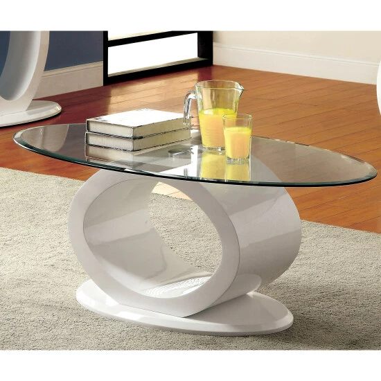 Flash Sale 🎁 Furniture Of America Opelle Modern 47-inch O-shaped Coffee Table Black 👏 - Image 2