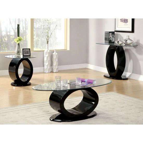 Flash Sale 🎁 Furniture Of America Opelle Modern 47-inch O-shaped Coffee Table Black 👏 - Image 3