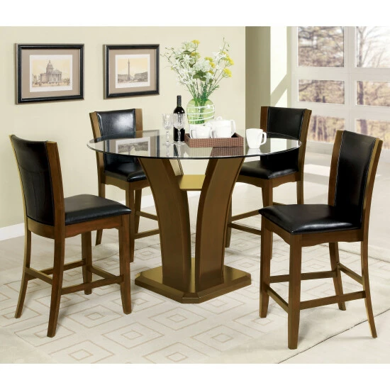 Top 10 🥰 Furniture Of America Faux Leather Counter Height Dining Chairs (Set Of 2) Black/brown Cherry 🤩 - Image 3