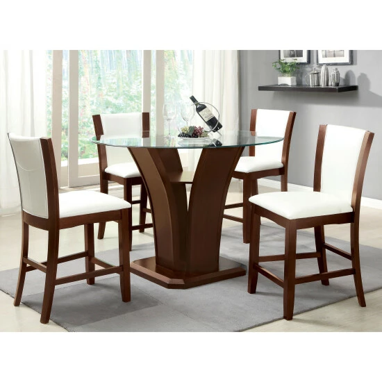 Top 10 🥰 Furniture Of America Faux Leather Counter Height Dining Chairs (Set Of 2) Black/brown Cherry 🤩 - Image 4