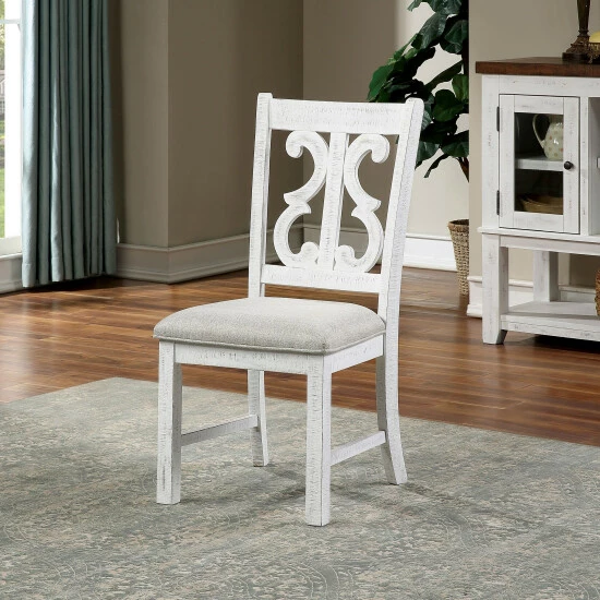 Best reviews of 🛒 Furniture Of America Sylmer Farmhouse Wood Side Chairs (Set Of 2) White 🎉 - Image 4