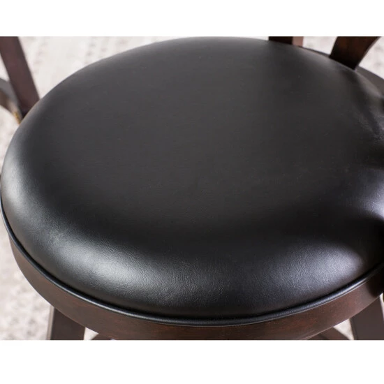 Discount 👍 Furniture Of America Reto Farmhouse Espresso Faux Leather Chair 🎉 - Image 3