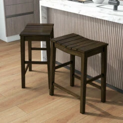 Hot Sale 😀 Tarala Farmhouse Counter Ht Stool (Set Of 2) By Furniture Of America Dark Oak 🌟