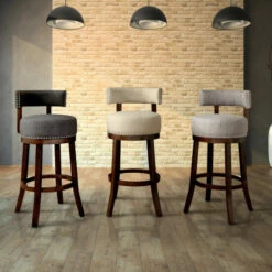 Best deal βοΈ Furniture Of America Fendeson Nailhead Swivel Barstool (Set Of 2) Light Grey/brown Cherry π₯°