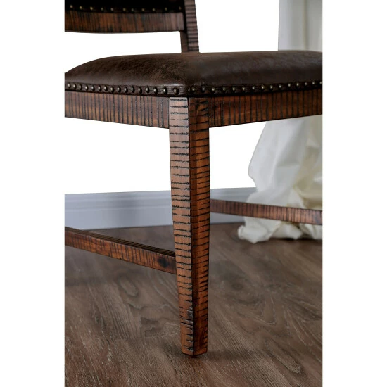 Coupon 🔥 Furniture Of America Pame Rustic Walnut Side Chairs (Set Of 2) 👏 - Image 3