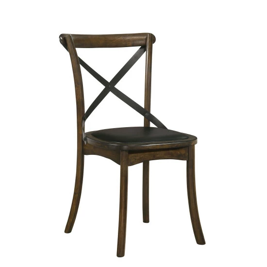 Budget โญ Furniture Of America Dola Rustic Oak Padded Side Chairs (Set Of 2) ๐ - Image 3
