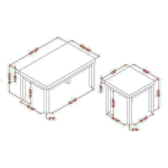 New 👍 Furniture Of America Boisee 3-piece 48-inch Coffee Table And Side Tables Set 🎉 - Image 6
