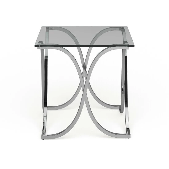 Wholesale 🔥 Furniture Of America Artenia Modern Art 24-inch Chrome Side Table 🌟 - Image 7